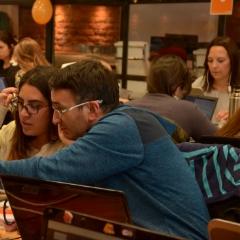 adults working together at a table